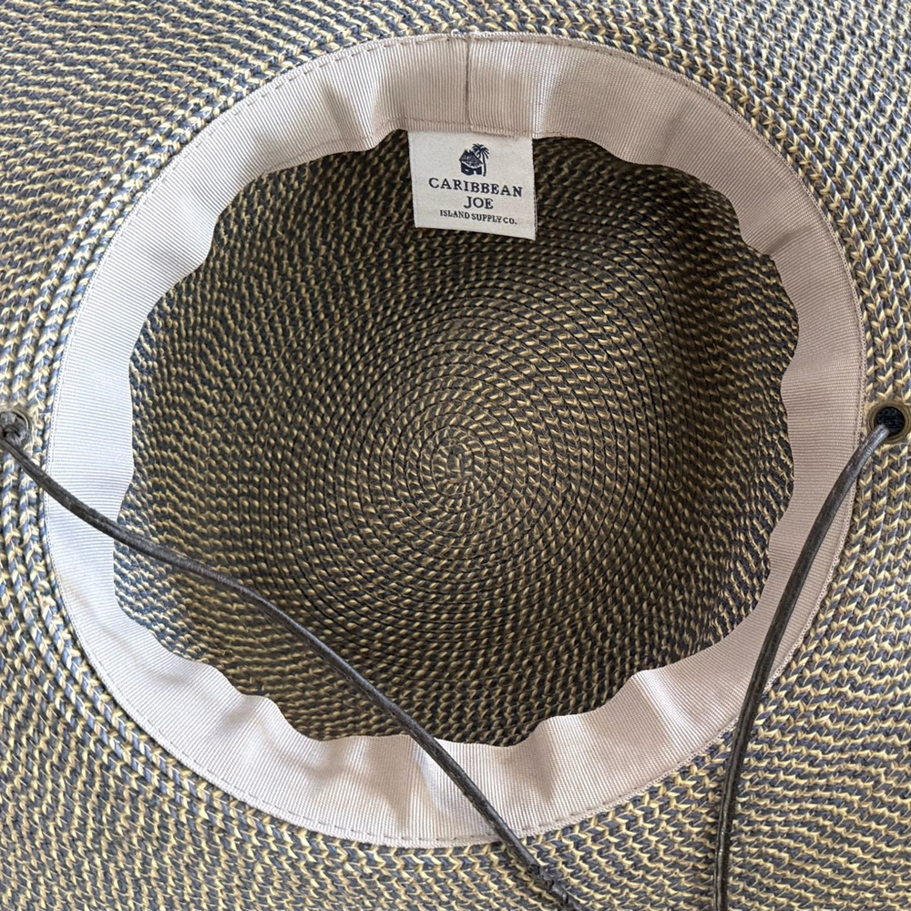 Caribbean Joe Sun Hat w/Chin Strap-Natural Color-one size-Packable-4.5 Inch Brim - Picture 6 of 10